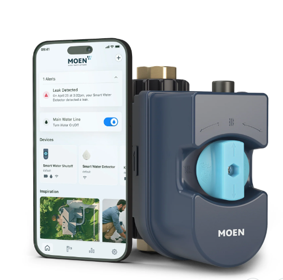 Moen Flo smart water monitor and shutoff valve technology